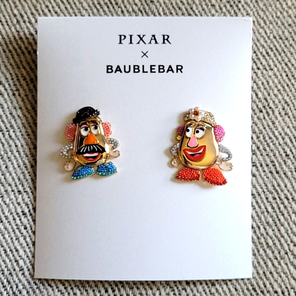 Mr. Potato Head and Mrs. Potato Head Baublebar Earrings